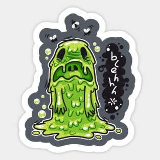 Cartoon Nausea Monster Sticker